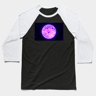 Exploding Sun - Blue Baseball T-Shirt